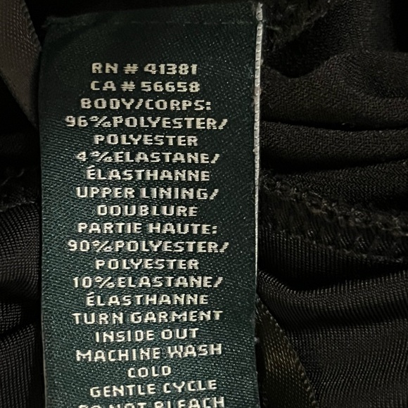 LAUREN RALPH LAUREN BLACK WITH IVORY V NECK WIDE LEG JUMPSUIT, size L (NO BELT) - Picture 10 of 10